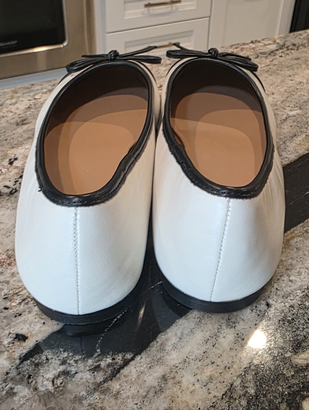 NEW J Crew Black White Captoe Ballet Flats Size 9 Two Tone Cap Toe Slipon 9 - Picture 8 of 9